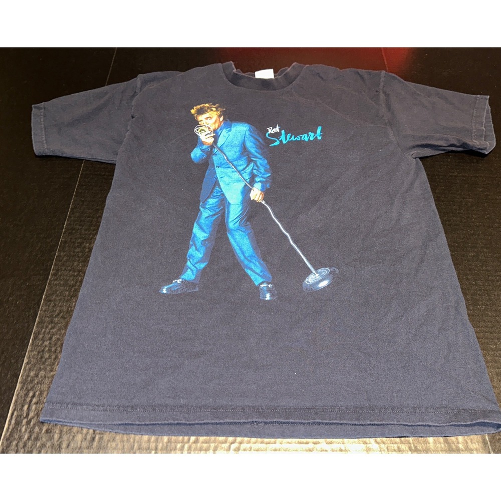Vintage 90s Rod Stewart All Rod All Night Tour Tee Shirt Rock Band Music Large